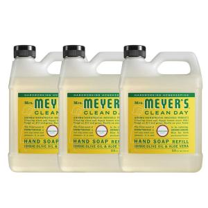 imageMRS MEYERS CLEAN DAY Hand Soap Refill Made with Essential Oils Biodegradable Formula Geranium 33 fl oz33 Fl Oz Pack of 3
