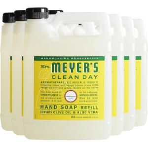 imageMRS MEYERS CLEAN DAY Hand Soap Refill Made with Essential Oils Biodegradable Formula Geranium 33 fl oz33 Fl Oz Pack of 6