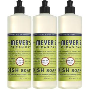 imageMRS MEYERS CLEAN DAY Liquid Dish Soap Biodegradable Formula Lemon Verbena 16 fl oz  Pack of 3Lemon Verbena