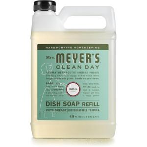 imageMRS MEYERS CLEAN DAY Liquid Dish Soap Refill Biodegradable Formula Basil 48 fl oz48 Fl Oz Pack of 1