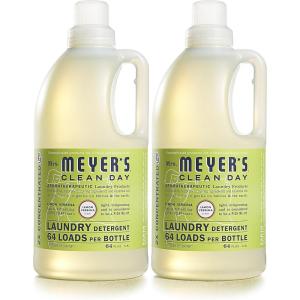 imageMRS MEYERS CLEAN DAY Liquid Laundry Detergent Biodegradable Formula Infused with Essential Oils Lemon Verbena 64 oz  Pack of 2 128 Loads