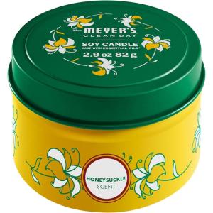 imageMRS MEYERS CLEAN DAY Soy Tin Candle 12 Hour Burn Time Made with Soy Wax and Essential Oils Basil 29 ozHoneysuckle
