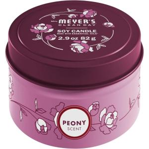 imageMRS MEYERS CLEAN DAY Soy Tin Candle 12 Hour Burn Time Made with Soy Wax and Essential Oils Basil 29 ozPeony