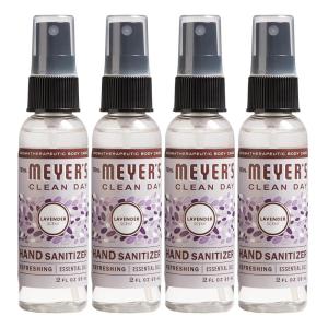 imageMRS MEYERS CLEAN DAY Antibacterial Hand Sanitizer Spray Travel Size Removes 999 of Bacteria Lavender 2 oz  Pack of 4Lavender
