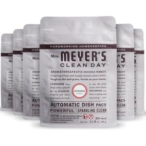 imageMRS MEYERS CLEAN DAY Automatic Dishwasher Pods Lavender 20 Count Pack of 6Lavender