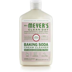 imageMRS MEYERS CLEAN DAY Baking Soda Cream Cleaner Cuts Grease ScratchFree Polish PlantDerived Cleaning Ingredients Apple Blossom 16 Fl Oz Pack of 1Apple Blossom