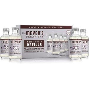 imageMRS MEYERS CLEAN DAY Foaming Hand Soap Concentrated Refills 4 Concentrated Refills 2 Fl Oz each Lavender Scent Makes 40 Fl Oz of Foaming Soap Total