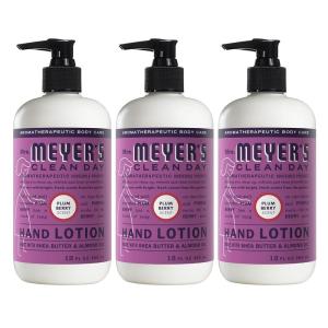 imageMRS MEYERS CLEAN DAY Hand Lotion for Dry Hands NonGreasy Moisturizer Made with Essential Oils Plum Berry 12 oz Bottles Pack of 3Plum Berry