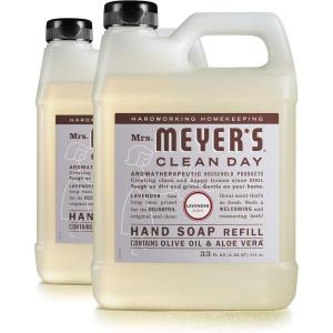 imageMRS MEYERS CLEAN DAY Hand Soap Refill Made with Essential Oils Biodegradable Formula Lavender 33 Fl Oz  Pack Of 2Lavender
