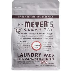 imageMRS MEYERS CLEAN DAY Laundry Detergent Pods Biodegradable Formula Ready to Use Laundry Pacs Lavender 45 Count