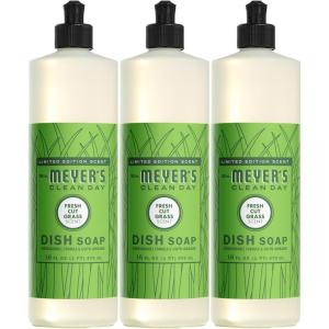 imageMRS MEYERS CLEAN DAY Liquid Dish Soap Fresh Cut Grass Scent 16 Ounce Bottle Pack of 3