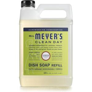 imageMRS MEYERS CLEAN DAY Liquid Dish Soap Refill Biodegradable Formula Lemon Verbena 48 Fl Oz Pack of 1