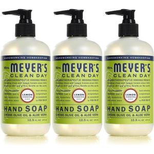 imageMRS MEYERS CLEAN DAY Liquid Hand Soap CrueltyFree and Biodegradable Hand Wash Made with Essential Oils Lemon Verbena Scent 125 Oz Pack of 3Lemon Verbena