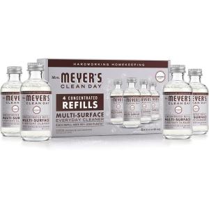 imageMRS MEYERS CLEAN DAY MultiSurface Everyday Cleaner Concentrated Refills 4 Concentrated Refills 2 Fl Oz each Lavender Scent Makes 64 Fl Oz Total64 Fl Oz Pack of 1