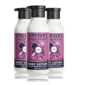 imageMRS MEYERS CLEAN DAY Body Lotion for Dry Skin NonGreasy Moisturizer Made with Essential Oils Plum Berry 16 fl oz  Pack of 3