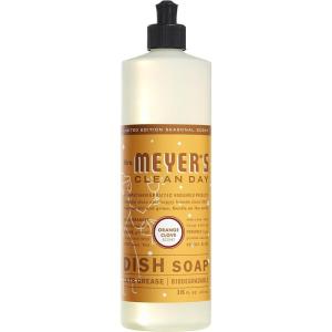 imageMRS MEYERS CLEAN DAY Liquid Dish Soap Biodegradable Formula Limited Edition Peppermint 16 fl ozOrange Clove