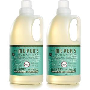imageMRS MEYERS CLEAN DAY Liquid Laundry Detergent Biodegradable Formula Infused with Essential Oils Basil 64 oz  Pack of 2 128 Loads