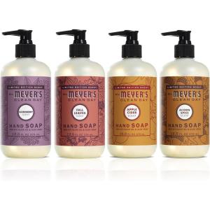 imageMrs MEYERS CLEAN DAY Fall Hand Soap Set includes Acorn Spice Fall Leaves Apple Cider and Elderberry