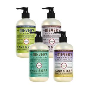 imageMRS MEYERS CLEAN DAY Hand Soap Made with Essential Oils Biodegradable Formula Lemon Verbena 125 fl ozVariety Pack 4 ct