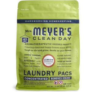 imageMRS MEYERS CLEAN DAY Laundry Detergent Pods Biodegradable Formula Ready to Use Laundry Pacs Lemon Verbena 45 CountLemon Verbena